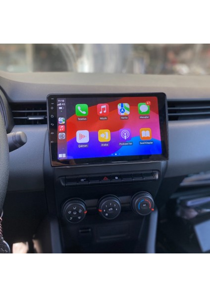 Renault Clio 5 Araç Multimedya Android Ekran Carplay Double Teyp 2+32 9" 20-23 Black