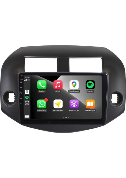 Toyota Rav 4 Araç Multimedya Android Ekran Carplay Navigasyon Double Teyp 2+32 9" 06-12 Black
