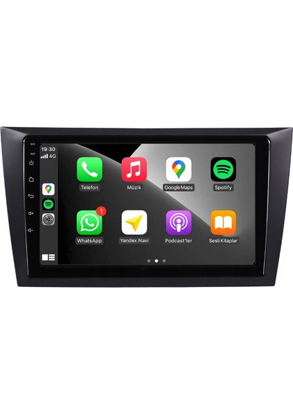 Volkswagen Golf 6 Araç Multimedya Android Ekran Carplay Double Teyp 2+32 9" 10-12 Black