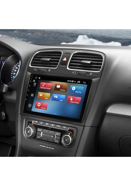 Volkswagen Golf 6 Araç Multimedya Android Ekran Carplay Double Teyp 2+32 9" 10-12 Black