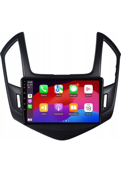 Chevrolet Cruze Araç Multimedya Android Ekran Carplay Double Teyp 4+64 9" 13-15 Black