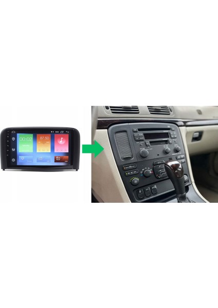 Volvo S80 Araç Multimedya Android Ekran Carplay Navigasyon Double Teyp 2+32 9" 99-06 Black