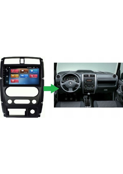 Suzuki Jimny Araç Multimedya Android Ekran Carplay Navigasyon Double Teyp 2+32 9" 06-17 Black