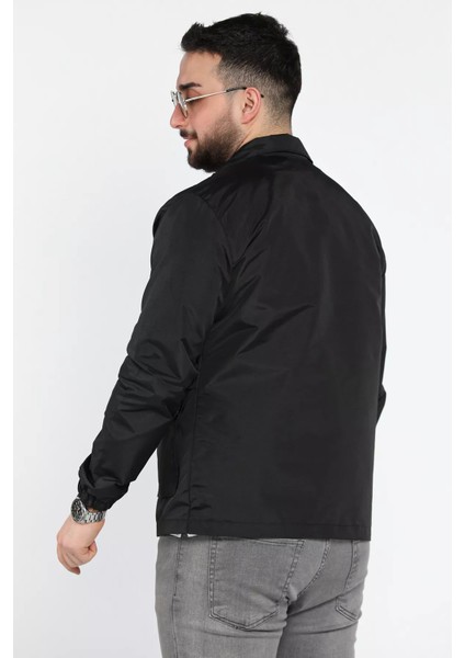 Erkek Fermuarlı ve Çıtçıtlı Çift Cepli Mevsimlik Mont