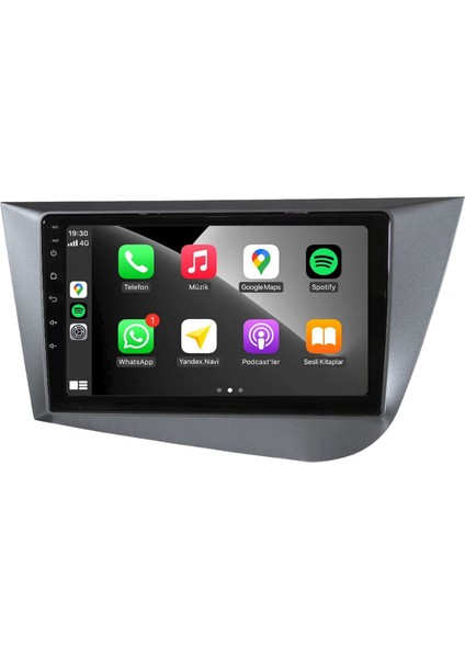 Seat Leon Araç Multimedya Android Ekran Carplay Navigasyon Cihazı Double Teyp 2+32 9" 06-10 Gri