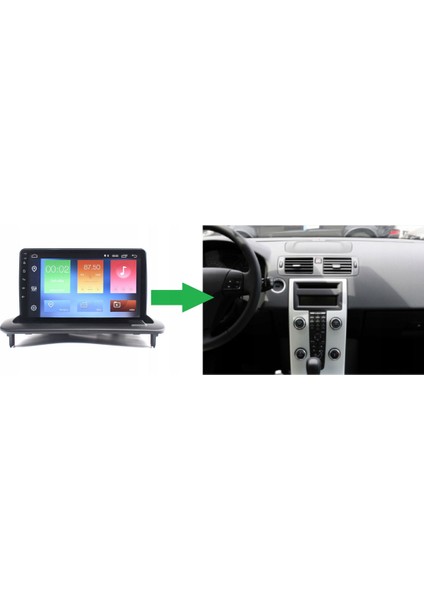 Volvo S40 Araç Multimedya Android Ekran Carplay Navigasyon Double Teyp 2+32 9" 05-07 Black