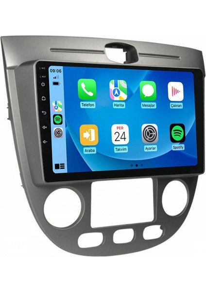 Chevrolet Lacetti Araç Multimedya Android Ekran Carplay Double Teyp 4+64 9" 04-13 Silver