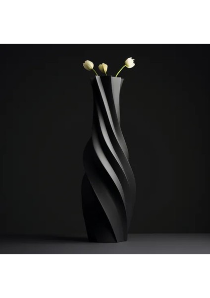 Spiral Tasarımlı Modern Vazo
