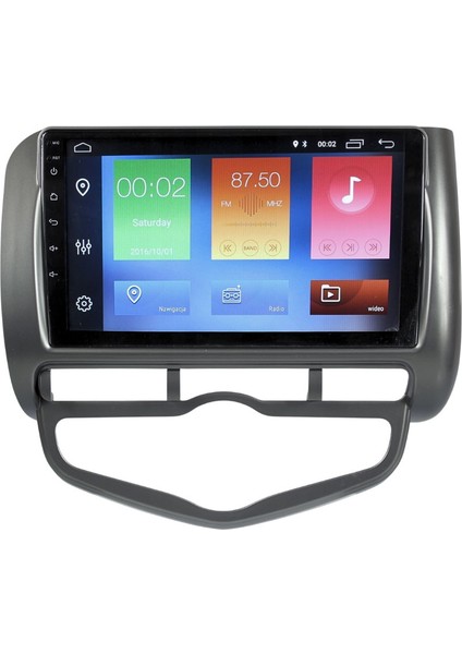Honda Jazz Araç Multimedya Android Ekran Carplay Navigasyon Double Teyp 4+64 9" 02-08 Gri
