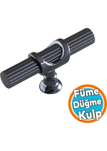 Metal Düğme Tek Vidalı Çekmece Mutfak Mobilya Dolabı Dolap Kulbu Kulpları Füme