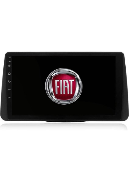 Fiat Egea Araç Multimedya Android Ekran Carplay Navigasyon Double Teyp 4+64 9" 20-21 Black