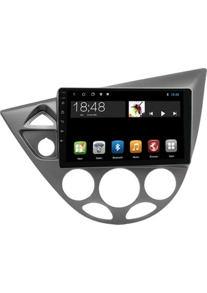 Ford Focus 1 Araç Multimedya Android Ekran Carplay Navigasyon Double Teyp 4+64 9" 99-04 Gri