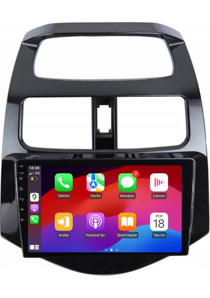 Chevrolet Spark Araç Multimedya Android Ekran Carplay Double Teyp 4+64 9" 10-14 P.black