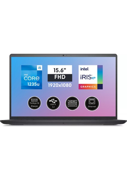 Inspiron 15 3520 Intel Core I5 1235U 8gb 2TB SSD 15.6" Fhd Freedos Taşınabilir Bilgisayar NBL3520I5