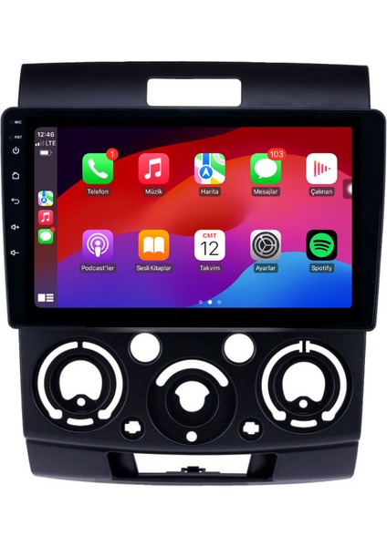 Ford Ranger Araç Multimedya Android Ekran Carplay Navigasyon Double Teyp 4+64 9" 07-11 Black