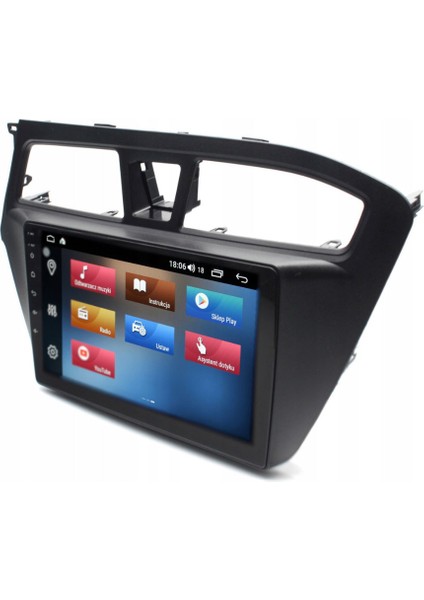 Hyundai I20 Araç Multimedya Android Ekran Carplay Navigasyon Double Teyp 4+64 9" 14-18 Black