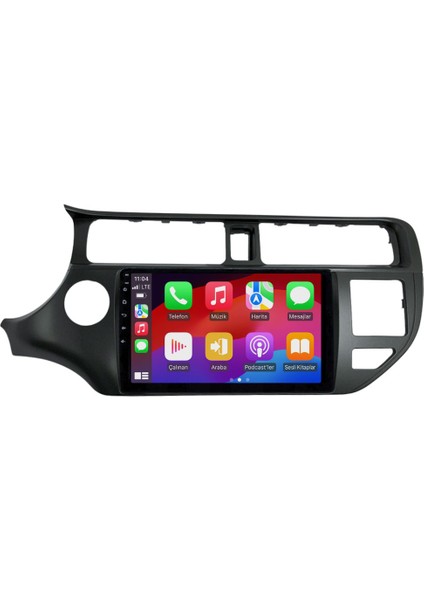 Kia Rio Araç Multimedya Android Ekran Carplay Navigasyon Cihazı Double Teyp 4+64 9" 12-15 Gri