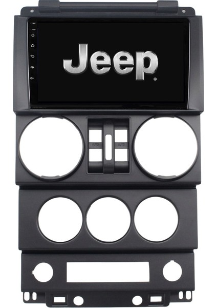Jeep Wrangler Araç Multimedya Android Ekran Carplay Navigasyon Double Teyp 4+64 9" 07-10 Black