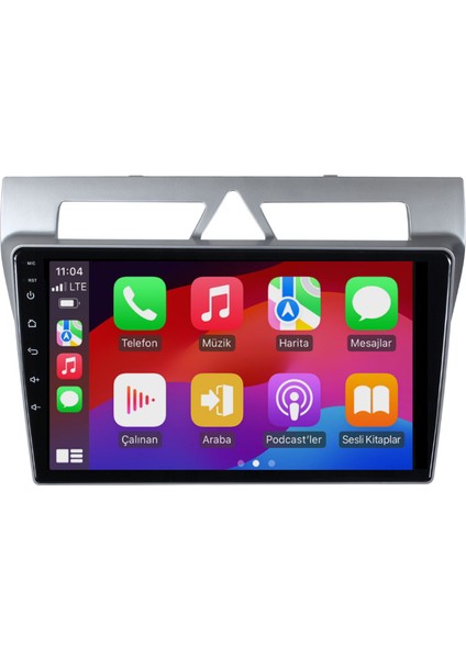 Kia Picanto Araç Multimedya Android Ekran Carplay Navigasyon Double Teyp 4+64 9" 08-11 Silver