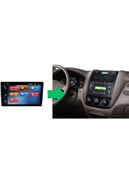 Kia Sportage Araç Multimedya Android Ekran Carplay Double Teyp 4+64 9" 05-09 Silver Kck