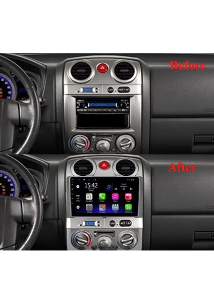 Isuzu D-Max Araç Multimedya Android Ekran Carplay Navigasyon Double Teyp 4+64 9" 07-12 Gri