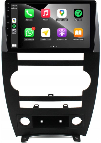 Jeep Commander Araç Multimedya Android Ekran Carplay Double Teyp 4+64 9" 05-10 Black