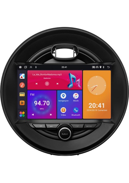 Mini Cooper Araç Multimedya Android Ekran Carplay Navigasyon Double Teyp 4+64 9" 15-19 Black
