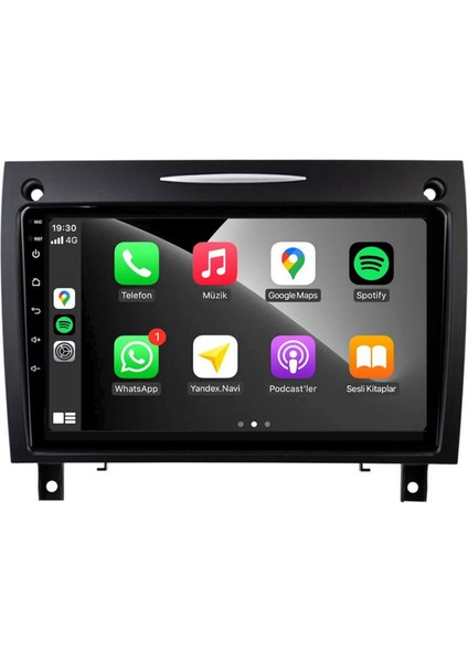 Mercedes Slk Araç Multimedya Android Ekran Carplay Navigasyon Double Teyp 4+64 9" 04-10 Black