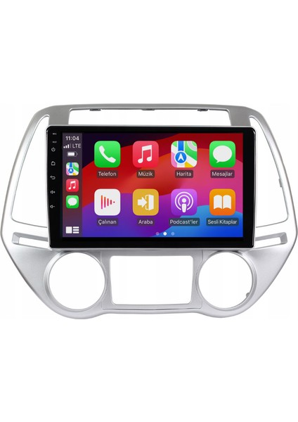 Hyundai I20 Araç Multimedya Android Ekran Carplay Double Teyp 4+64 9" 13-14 Düz Dijital Silver fiyatları