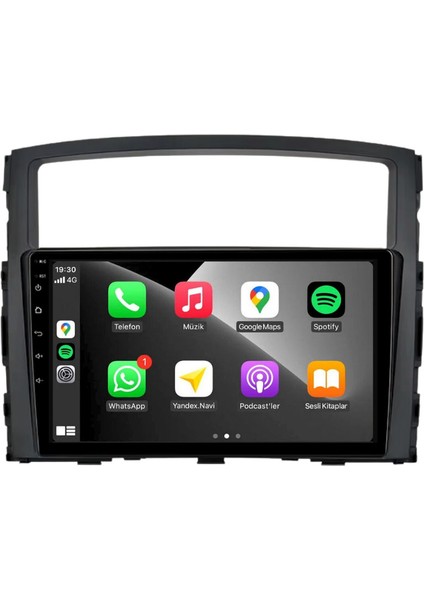Mitsubishi Pajero Araç Multimedya Android Ekran Carplay Double Teyp 4+64 9" 07-17 Black