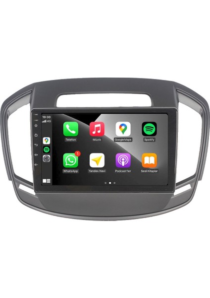 Opel Insignia Araç Multimedya Android Ekran Carplay Navigasyon Double Teyp 4+64 9" 13-17 Gri
