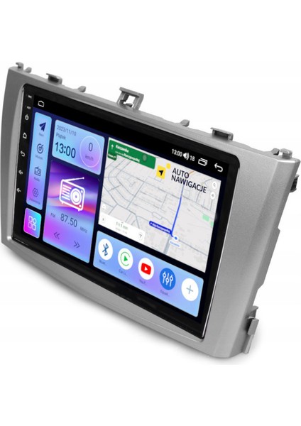 Toyota Avensis Araç Multimedya Android Ekran Carplay Double Teyp 4+64 9" 09-15 Silver