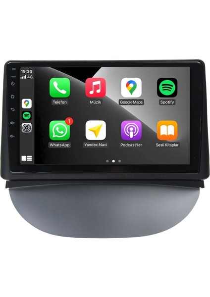 Renault Symbol Araç Multimedya Android Ekran Carplay Double Teyp 4+64 9" 02-12 Black