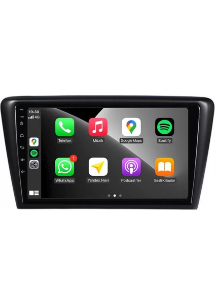 Skoda Rapid Araç Multimedya Android Ekran Carplay Navigasyon Double Teyp 4+64 9" 13-18 Black modelleri