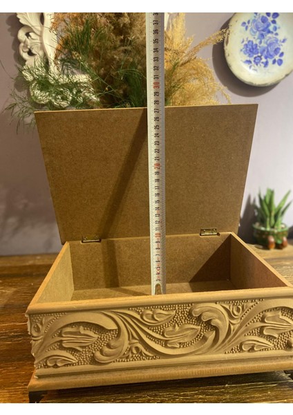 Ahşap Aplikli Dikdörtgen Kutu fırsatları