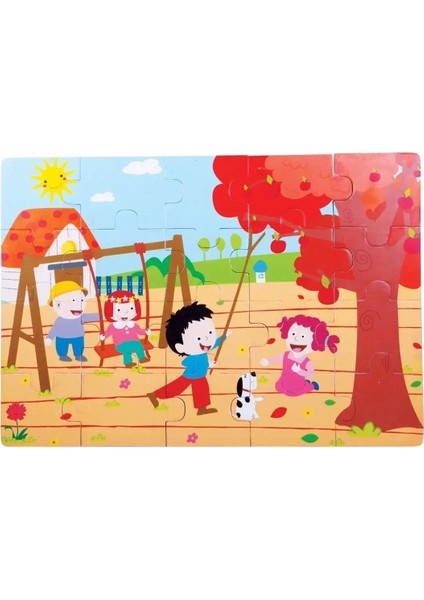 CS-1277 Sonbahar Ahşap Yer Puzzle