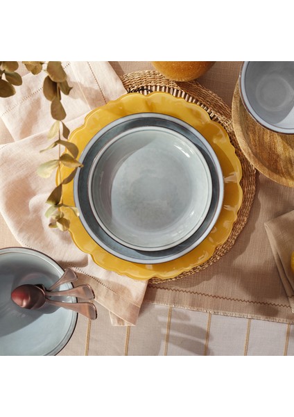 Lılıng Stoneware Pasta Tabağı 20 cm Mavi