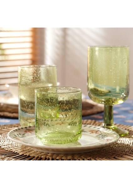 Loess Cam Su Bardağı 320 ml Yeşil