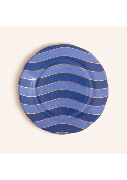 Emet Porselen Pasta Tabağı 20X20X2.4 cm Mavi