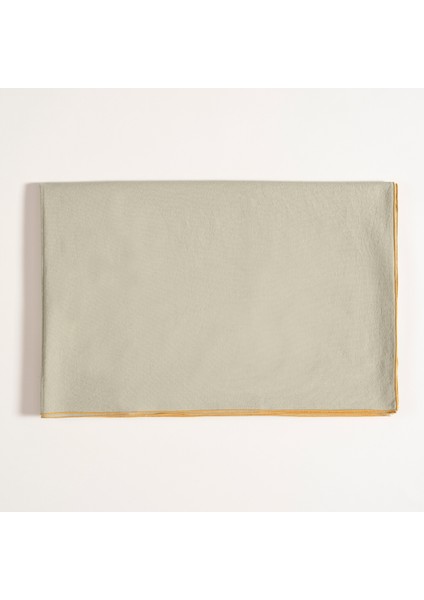 Solıd Overloklu Pamuk %100 Pamuk Masa Örtüsü 160x320 Cm Yeşil