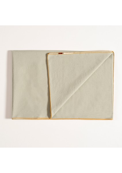 Solıd Overloklu Pamuk %100 Pamuk Masa Örtüsü 160x320 Cm Yeşil modelleri