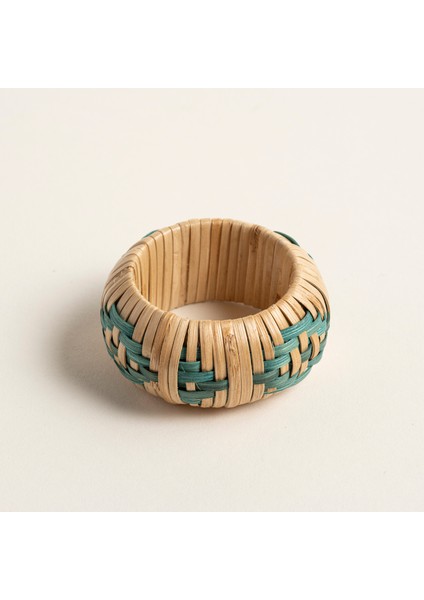 Lotus Bambu Peçete Halkası 5.5x5.5x2.5 cm Yeşil