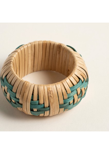 Lotus Bambu Peçete Halkası 5.5x5.5x2.5 cm Yeşil