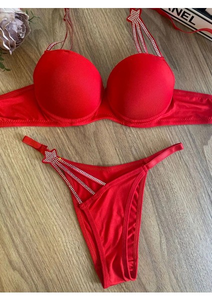Yıldız Model Dolgulu Sütyen ve Külot Takımı - Bralet Seti indirimleri