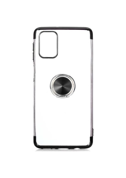 Galaxy M51 Uyumlu Kılıf Kenarları Renkli Yüzüklü Standlı Gesse Godivje Silikon Kapak