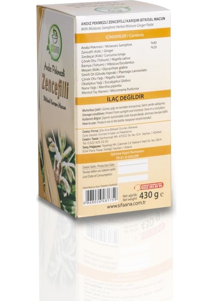 3 Adet Zencefilli Andız Pekmezli Macun (3X430 Gr.) fiyatları