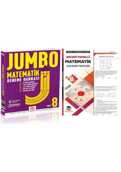 (Sınıf: 8) Matematik Jumbo Deneme Ve Beceri Temelli Kazanım Matematik Yaprak Test