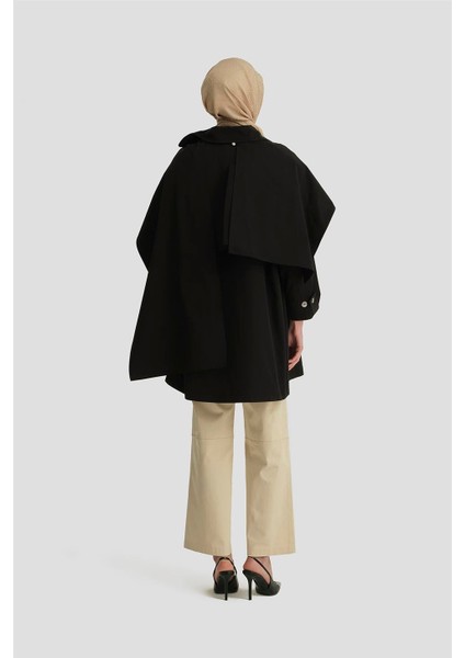Atkı Detaylı Trençkot 25Y7805 Siyah indirimleri