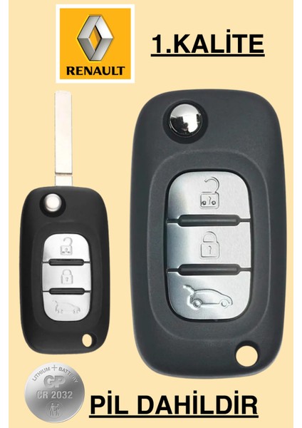 Renault Fluence Megane Clio Kangoo Fluens Modus Anahtar Kabı Uzaktan Kumanda Kılıfı
