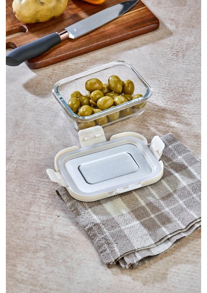 370 ml Cam Saklama Kabı – Paslanmaz Çelik Kapaklı, Sızdırmaz, Hava Geçirmez indirimleri